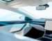 Interior of Tesla with HEPA air filter visible.